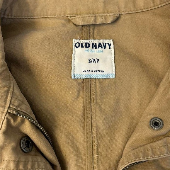 Y2K Utility Gorpcore Tan Khaki Safari Cinch Waist Cargo Jacket from Old Navy - Picture 4 of 8